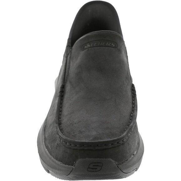 〽️Closed Toe Loafers Sneakers Men\'s Black Leather Slip On Warm Comfortable main image 6